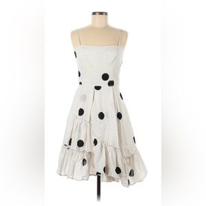 White polka dot Derek Lam dress in size 38 (US size 6)